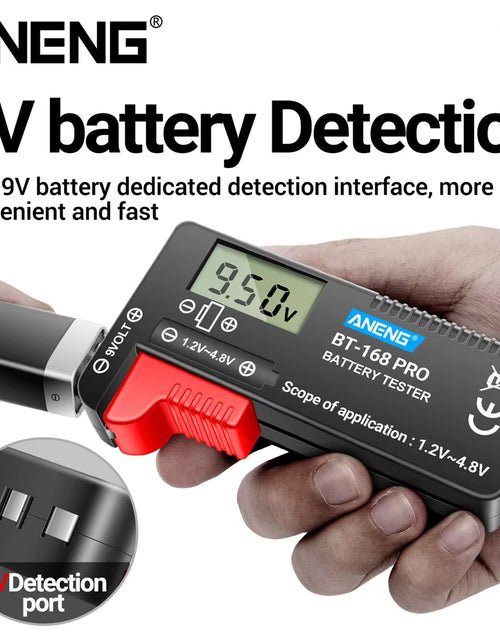 Load image into Gallery viewer, BT-168 PRO Digital Lithium Battery Capacity Tester Checkered Load Analyzer Display Check AAA AA Button Cell Universal Test
