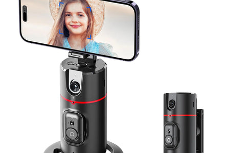 360 Degree Rotation Auto Face Tracking Phone Holder Stand Foldable Gesture Operation for Mobile Smartphone Vlog Live Streaming